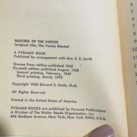 Masters Of The Vortex By E.E. Doc Smith Vintage Book - Picture 6 of 6